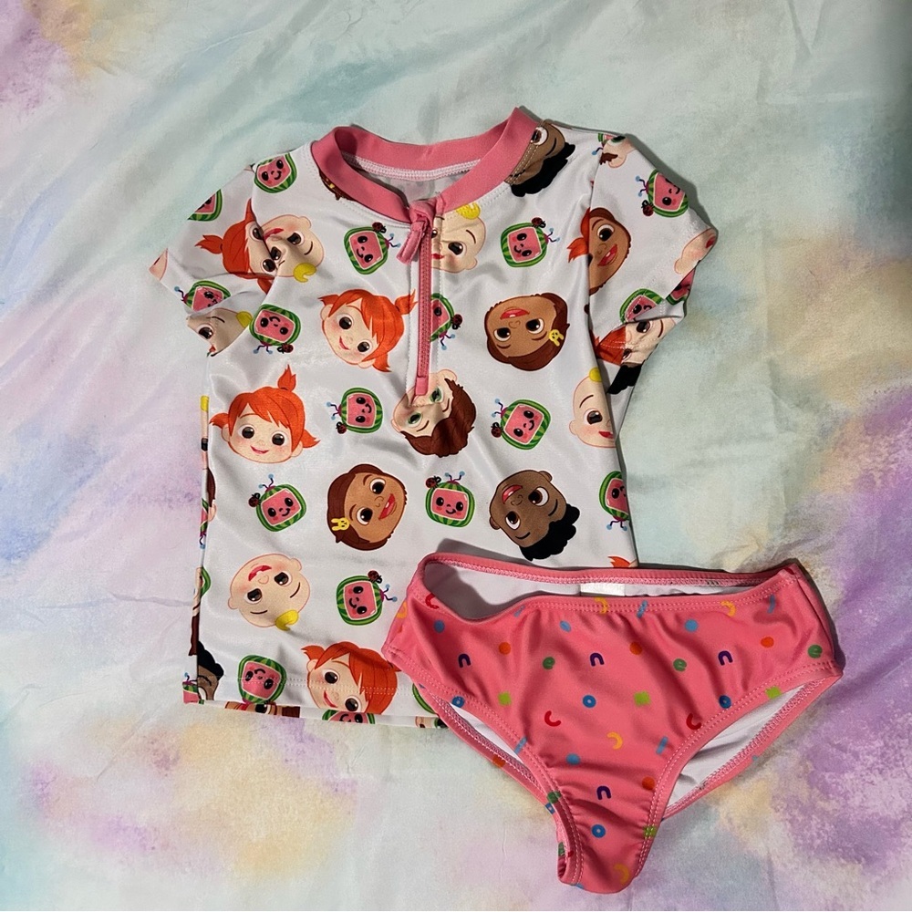 Cocomelon Girls 2 Piece Swimsuit 4T